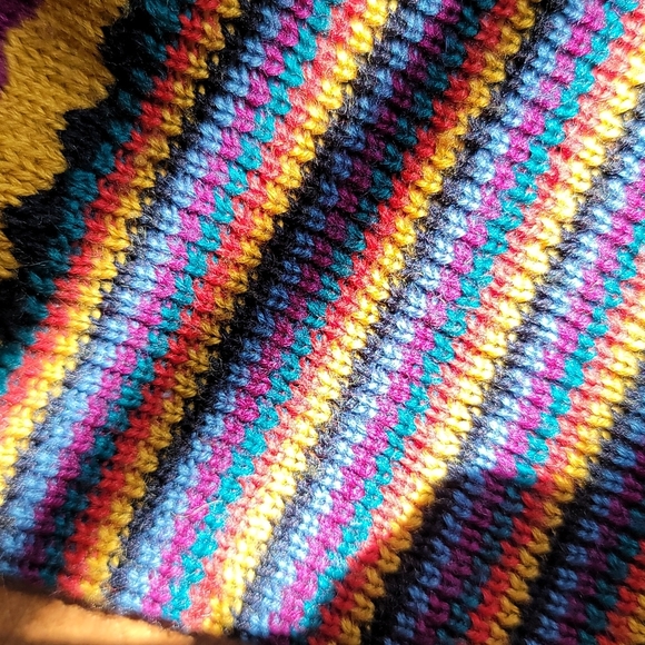 Vintage 70s knit sweater medium  boho - Picture 2 of 7